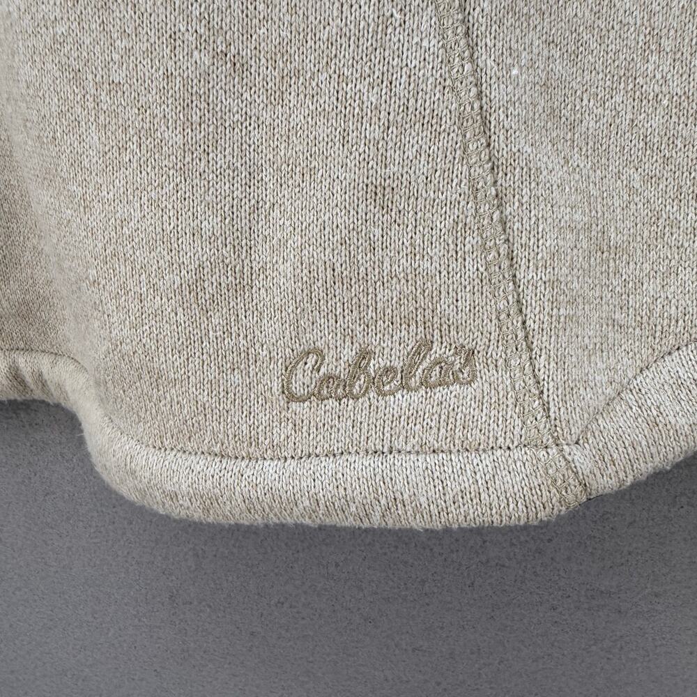 Cabela's Full Zip Sweater Jacket Women's L Beige Full Zip Athleisure High Collar - Picture 9 of 14